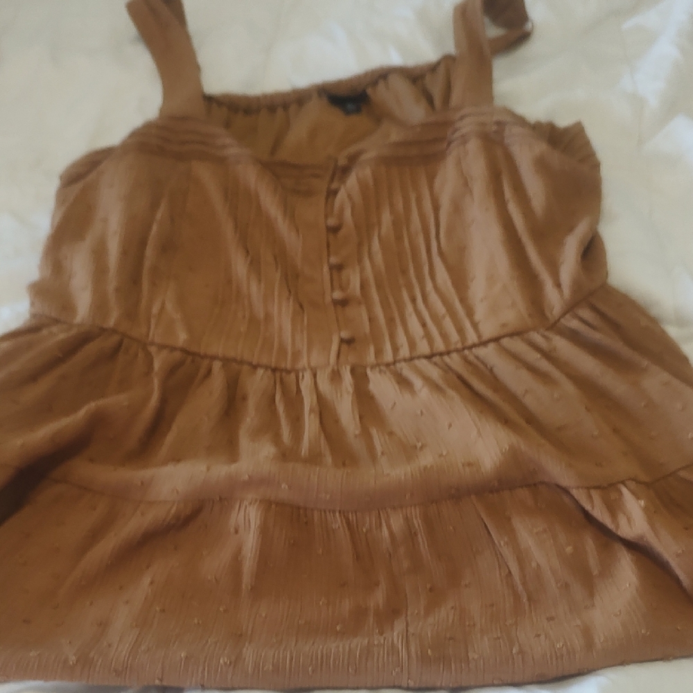 Torrid Brown Sleeveless Blouse